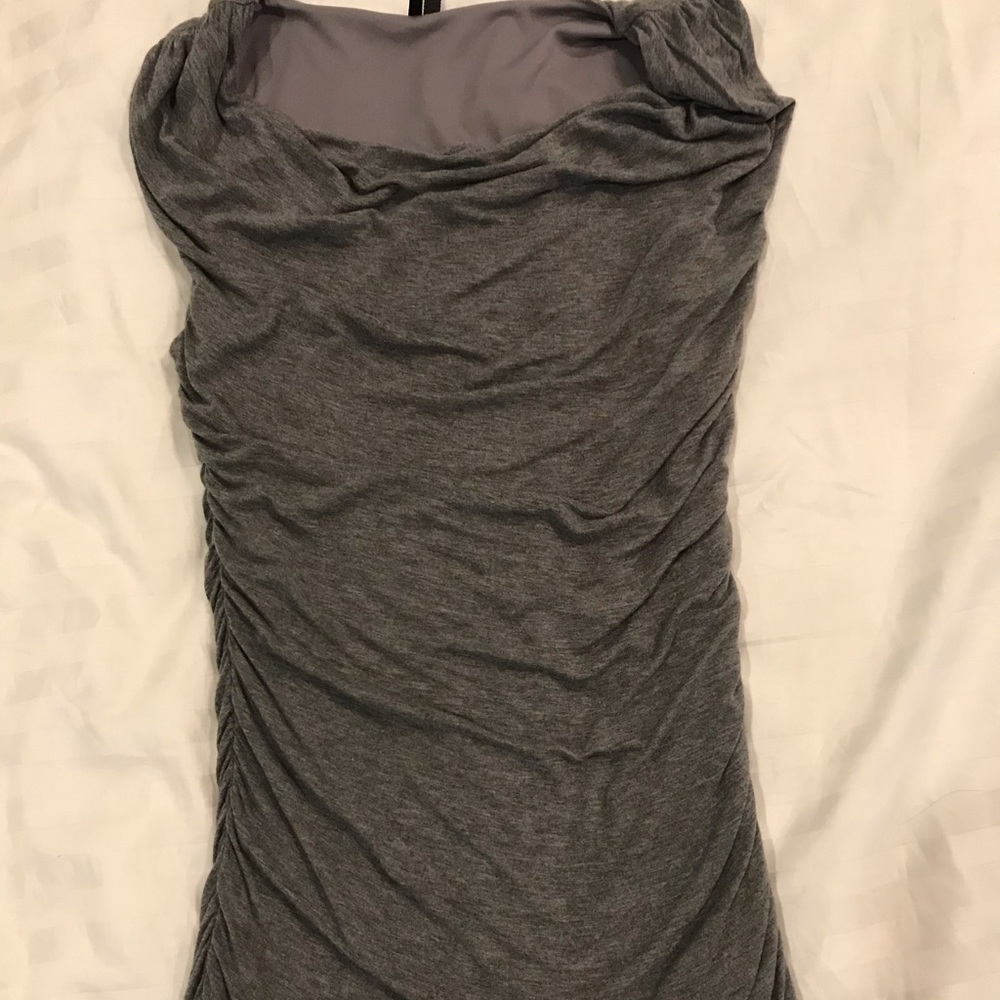 Gray colored blouse.